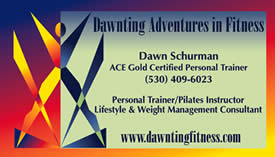 Dawnting Adventures in Fitness business card