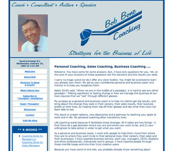 Bob Bone's website homepage